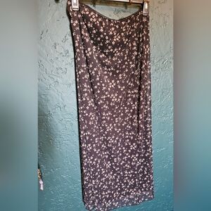 Black Floral Maxi Skirt